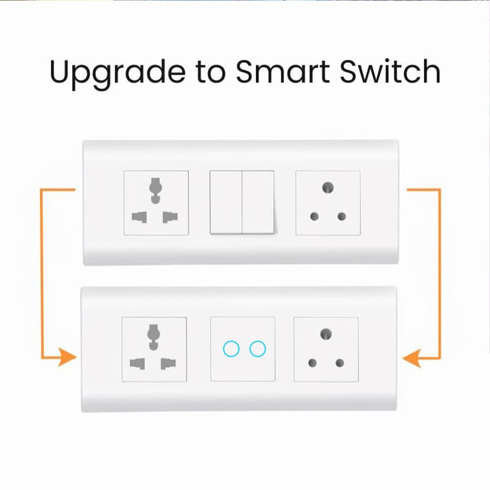 CONBRE SW2 Wi-Fi Smart Modular 2 Gang Touch Switch for Home automation | Suitable for upto 1.5 ton AC, gyser & 16A switch socket etc | Compatible with Alexa, google Assistance & Siri (White) - Image 9