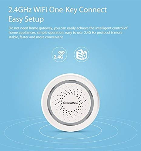 HomeMate Wifi Smart Alarm Siren for Alexa, Google Home and IFTTT - Small Size (No Hub Required) - Image 7