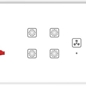 Teqooz® Smart Switch Board (WiFi + Remote) (White) (6M Size) : 4 Switch + Fan Regulator + Socket | 3 Yr Warranty | Works with SmartLife App, Alexa, Google, Siri | Glass Touch