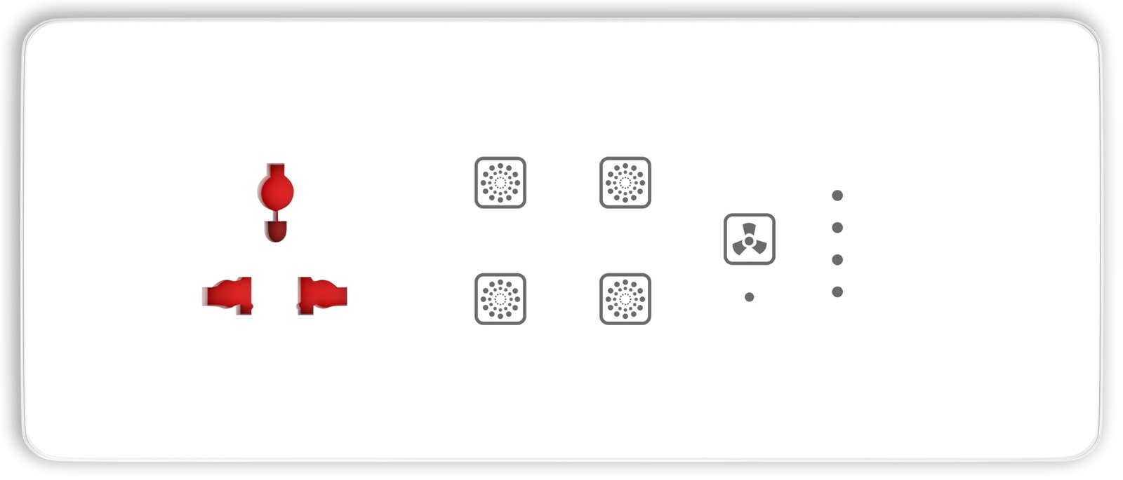 Teqooz® Smart Switch Board (WiFi + Remote) (White) (6M Size) : 4 Switch + Fan Regulator + Socket | 3 Yr Warranty | Works with SmartLife App, Alexa, Google, Siri | Glass Touch