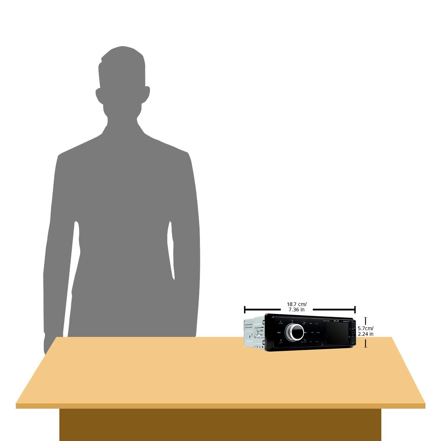 IBELL CP7920T Car Audio System with 2 Year Warranty, Bluetooth, Dual USB, AUX, SD Card, FM Radio, 140W Car Audio Player, LCD Display,1 DIN Music System, Voice Assistant (Black) - Image 3