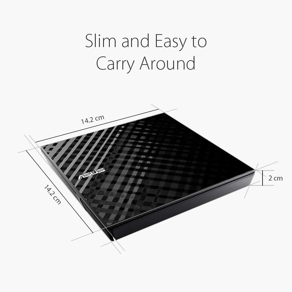 ASUS SDRW-08D2S-U LITE - portable 8X DVD burner ( Black ) with M-DISC support for lifetime data backup, compatible for Windows and Mac OS - Image 3