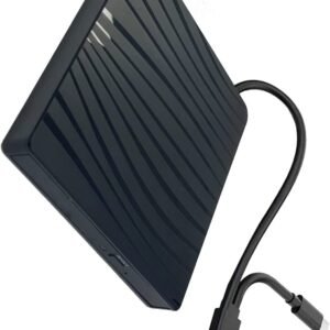 RuhZa External DVD Drive, USB3.0/USB2.0 External Drive Box, External CD Reader, 5Gbps Transfer, Supports Power Saving Sleep, for 12.7mm/9.5mm SATA DVD RW Drive