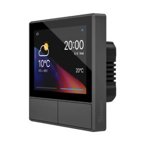 Ledgebit Nspanel EU Smart Scene 2 WayWall Switch Intelligent Color LCD Touch Smart, 230 Volts, Black