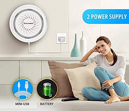 HomeMate Wifi Smart Alarm Siren for Alexa, Google Home and IFTTT - Small Size (No Hub Required) - Image 2