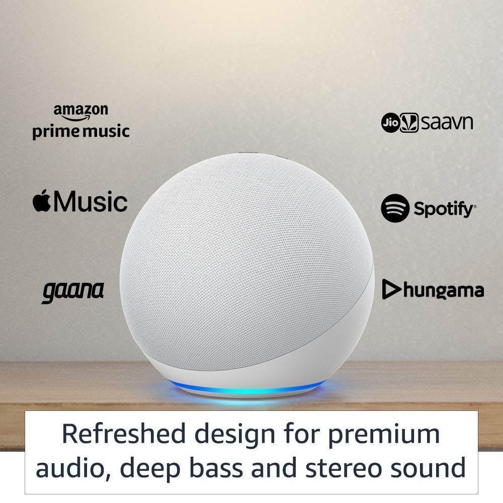 Amazon Echo (4th Gen) | Premium sound powered by Dolby and Alexa (White) - Image 5