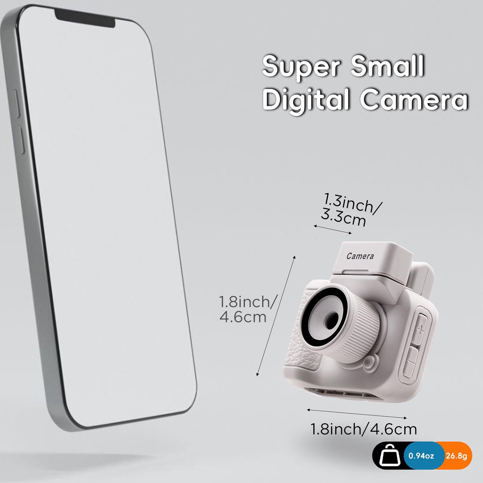 Mini Digital Camera with 1.4 in LCD Screen 1080P 32GB Card Charging Base Monoreflexes Shaped CMOS Small Compact Portable Video Recorder Easy to Operate (White) - Image 5