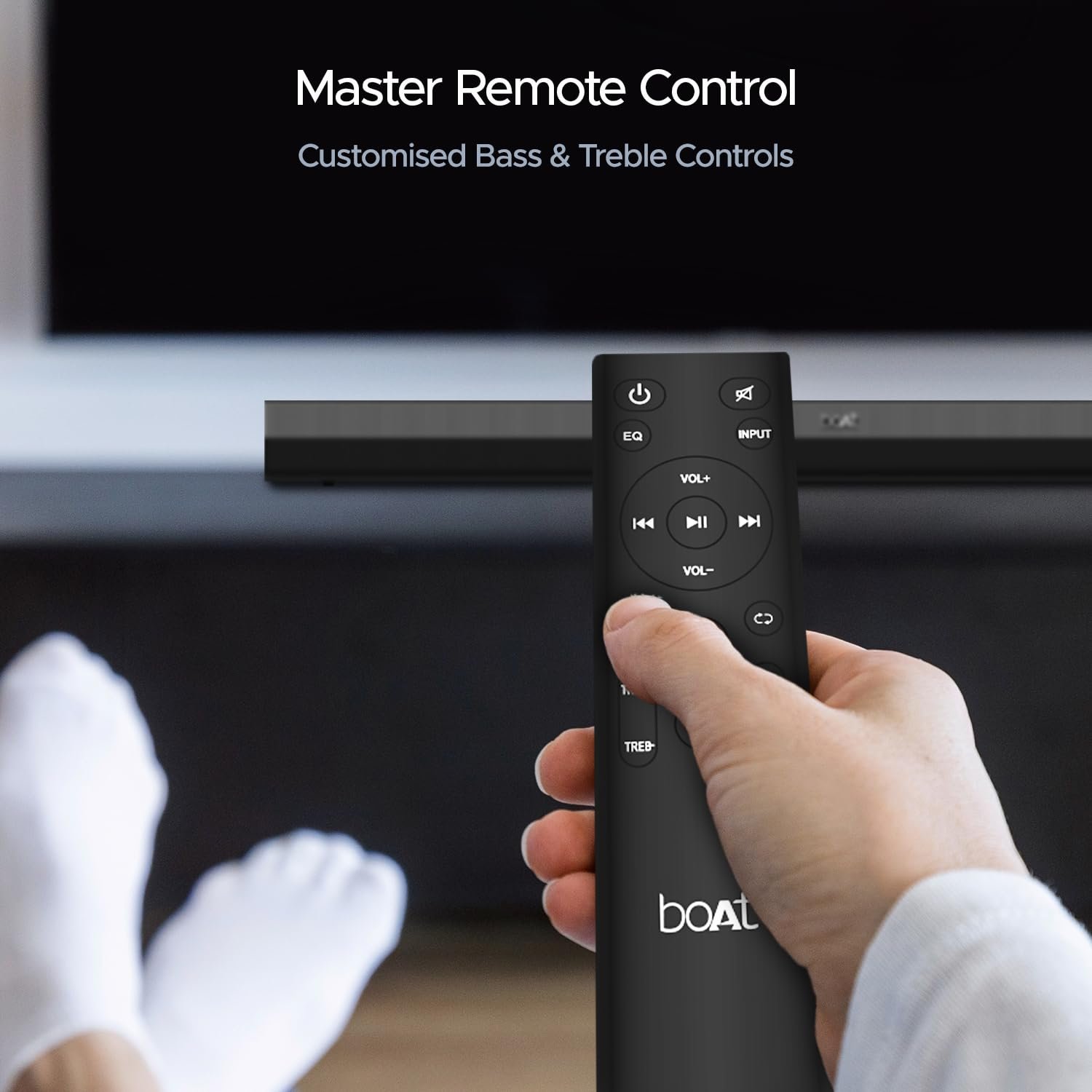 boAt Aavante Bar 3600/3500, 500W Signature Sound,5.1CH, Wall Mountable Design, Bass & Treble with Master Remote Control, Bluetooth Sound Bar, Home Theatre Soundbar Speaker (Premium Black) - Image 5