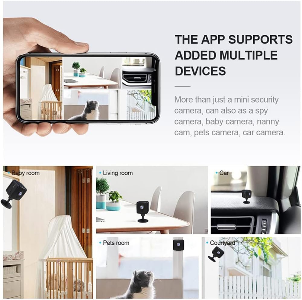 TECHNOVIEW WiFi Camera,1080P, Upto 4 Hours Battery Backup, Night Vision, Wide Angle, Indoor HD Mini Portable Camera,Support Mobile Phone Real Time Viewing (Super WiFi Camera A18) - Image 3