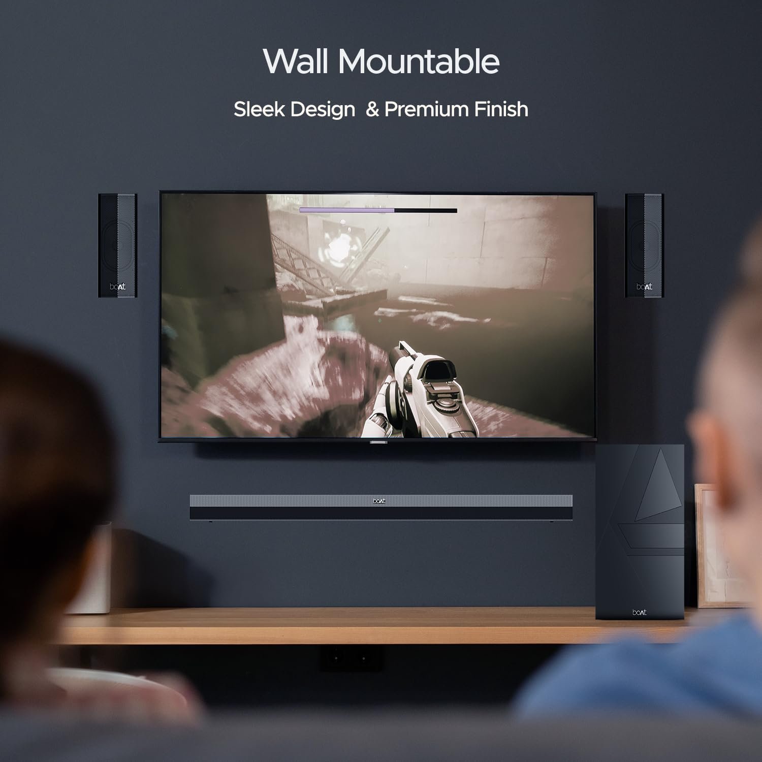 boAt Aavante Bar 3600/3500, 500W Signature Sound,5.1CH, Wall Mountable Design, Bass & Treble with Master Remote Control, Bluetooth Sound Bar, Home Theatre Soundbar Speaker (Premium Black) - Image 7