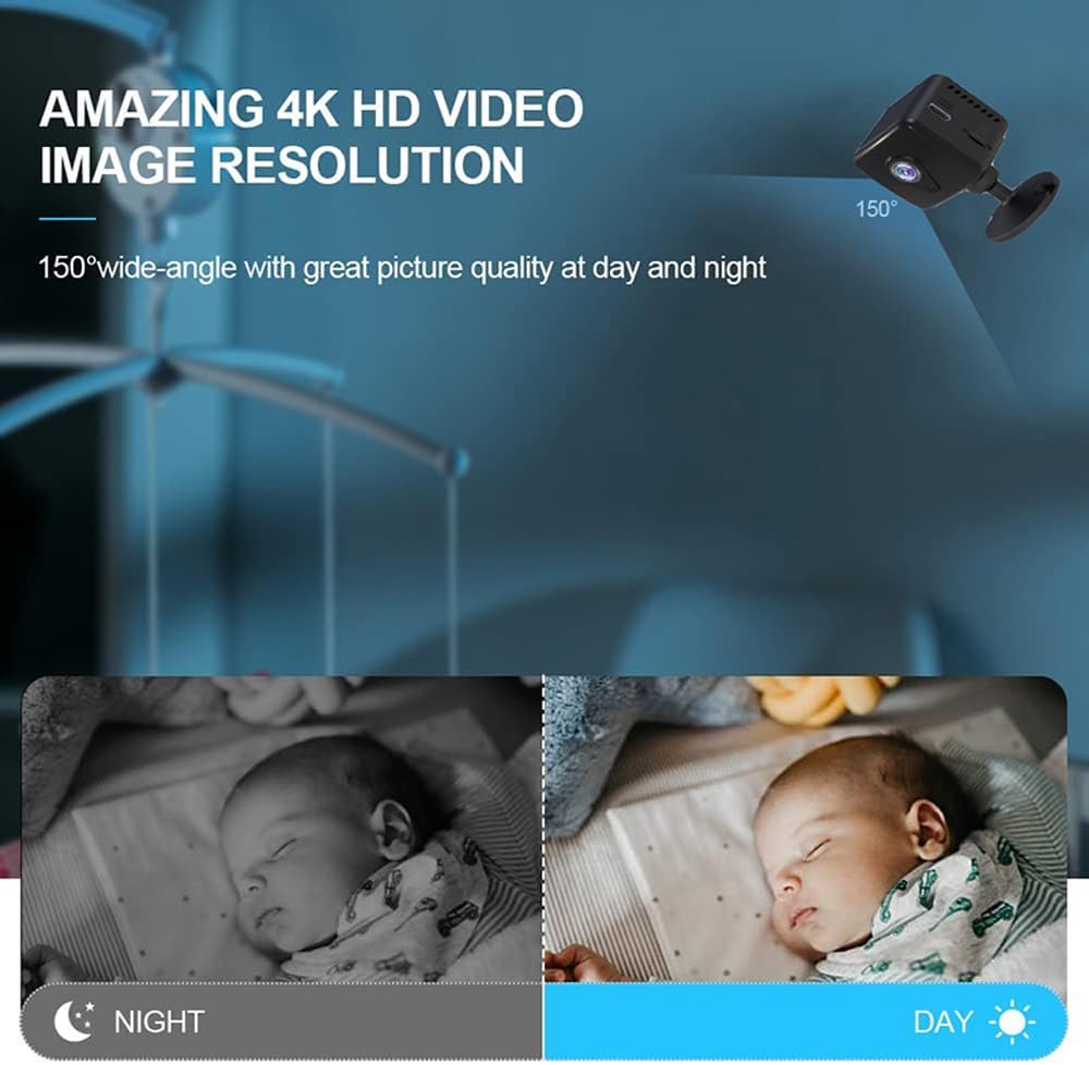 TECHNOVIEW WiFi Camera,1080P, Upto 4 Hours Battery Backup, Night Vision, Wide Angle, Indoor HD Mini Portable Camera,Support Mobile Phone Real Time Viewing (Super WiFi Camera A18) - Image 6