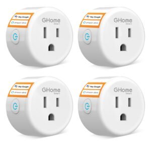 Smart Smart Plug Mini WiFi Outlet Socket Compatible with Alexa Google Home Remote Control, Timer Function, No Hub Required ETL and FCC Listed, White