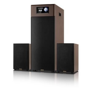 OBAGE X12 HiFi 2.1 Speaker System with Qualcomm® aptX™ HD | Dual 6.5" Subwoofer Drivers & Silk Dome Tweeters | Bluetooth, Optical & AUX | 24-Bit High Fidelity Audio for Rooms up to 300 sq. ft.