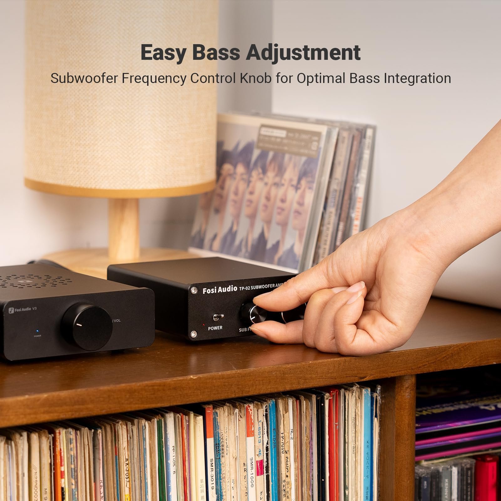 Fosi Audio TP-02 Subwoofer Amplifier Home Audio, Mini Bass Amp Mono Subwoofer Amp, with TDA7498E Chip 220W Volume and Frequency Control, for Powered Passive Subwoofers Bass Shakers - Image 7