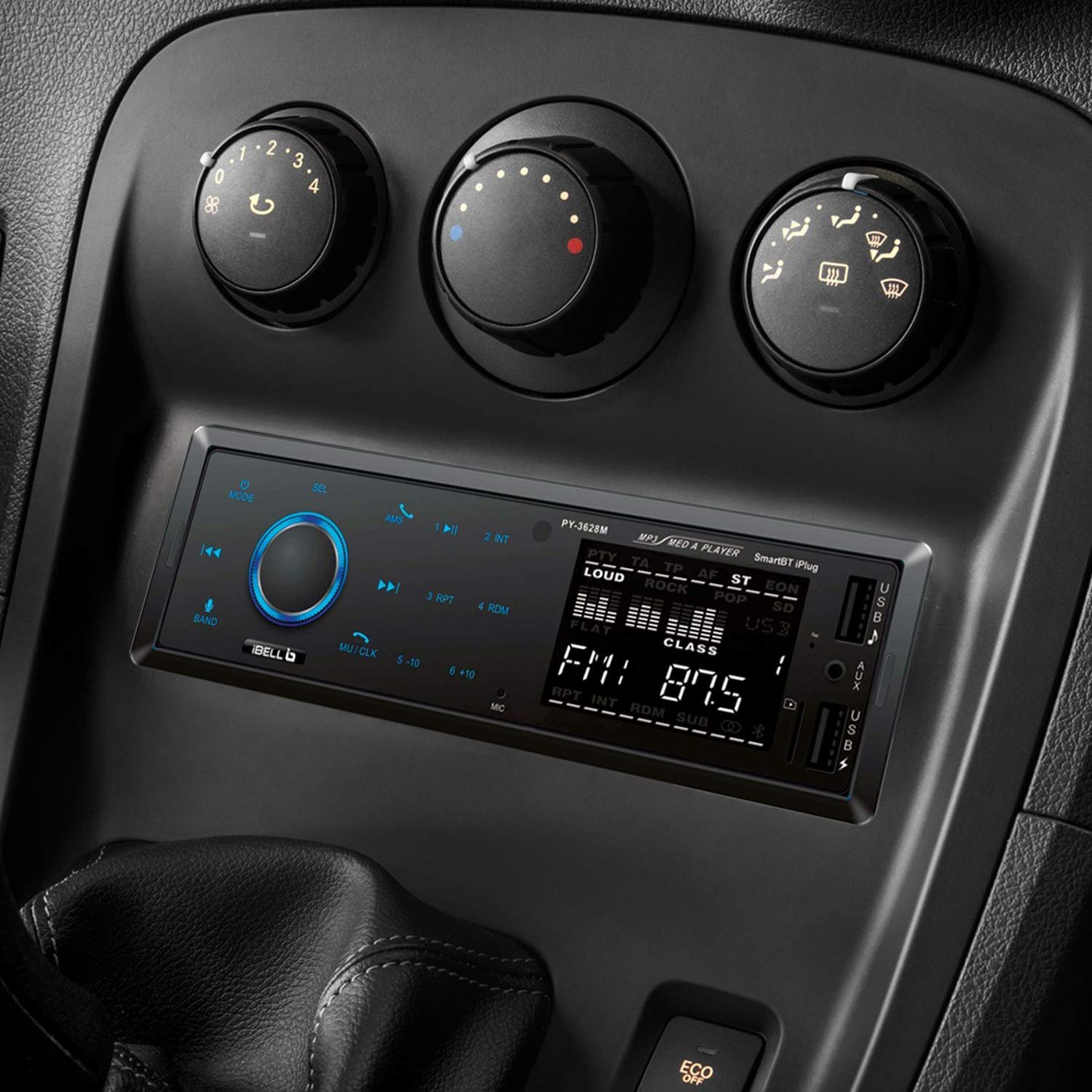 IBELL CP7920T Car Audio System with 2 Year Warranty, Bluetooth, Dual USB, AUX, SD Card, FM Radio, 140W Car Audio Player, LCD Display,1 DIN Music System, Voice Assistant (Black) - Image 7