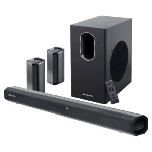 ZEBRONICS Juke BAR 7600 Soundbar, 300 Watts, 5.1 Surround, Dual Rear Satellites, Triple Driver Soundbar, 6.5"" Subwoofer, Bluetooth 5.0 | HDMI (ARC) | Optical | USB | AUX