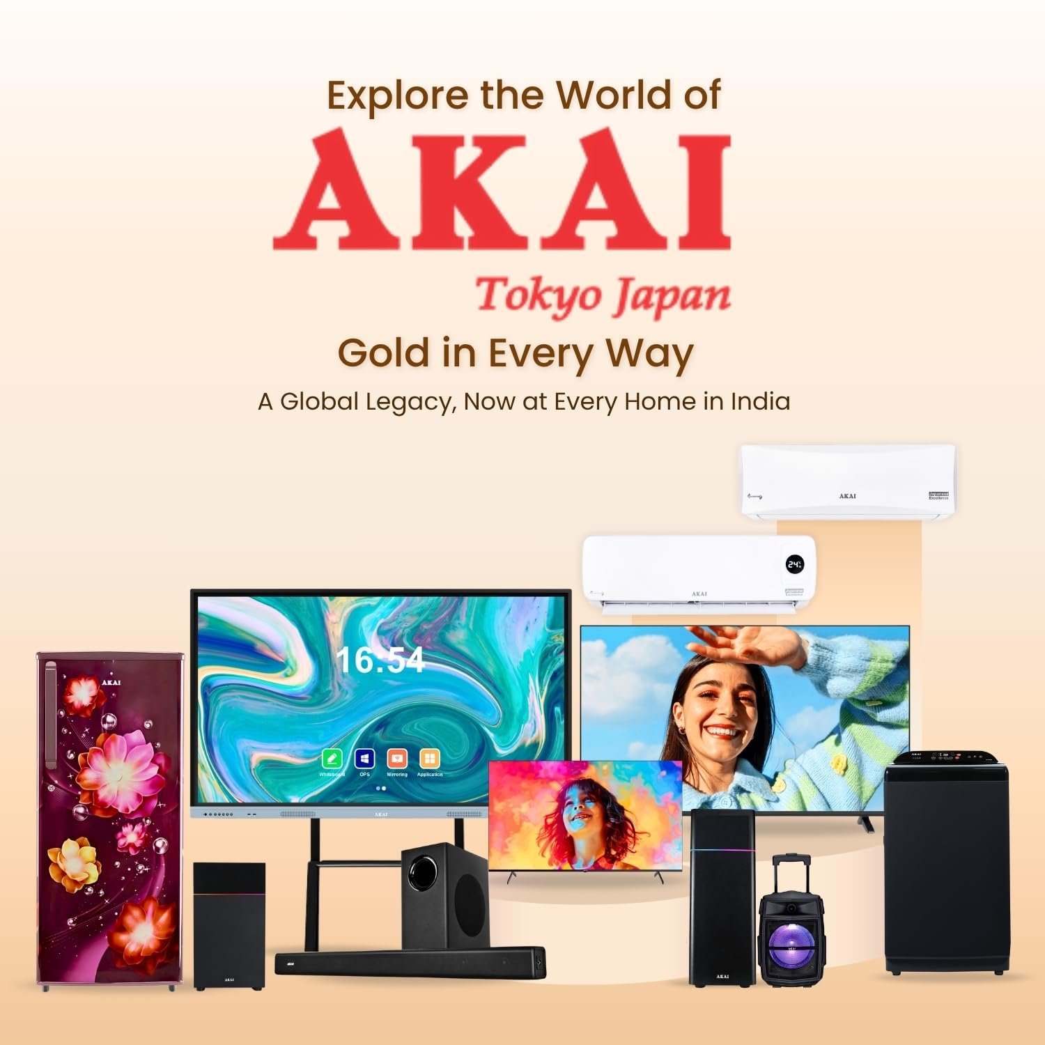 AKAI Portable Bluetooth Speaker 80W RMS with Remote - 1 Year Warranty | Mid Speaker 6.5" Woofer | Karaoke mic HDMI (ARC), LED Light, High Bass, AUX | Supports TV, PC & Smartphone (UltraBoom-80) - Image 2