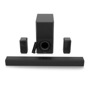 Panasonic 600W 5.1 Ch Sound Bar with 3D Surround Sound Speaker System, Dolby Digital Plus Touch Control,BT 5.3, USB,HDMI ARC,Optical,Aux with Remote Control (SC-HTS600GWK, Black)
