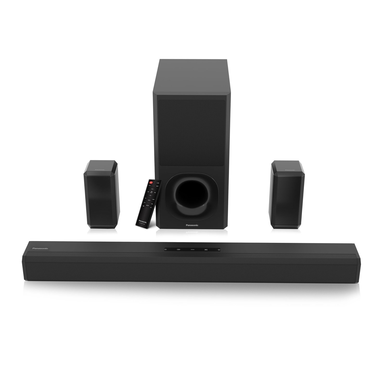 Panasonic 600W 5.1 Ch Sound Bar with 3D Surround Sound Speaker System, Dolby Digital Plus Touch Control,BT 5.3, USB,HDMI ARC,Optical,Aux with Remote Control (SC-HTS600GWK, Black)