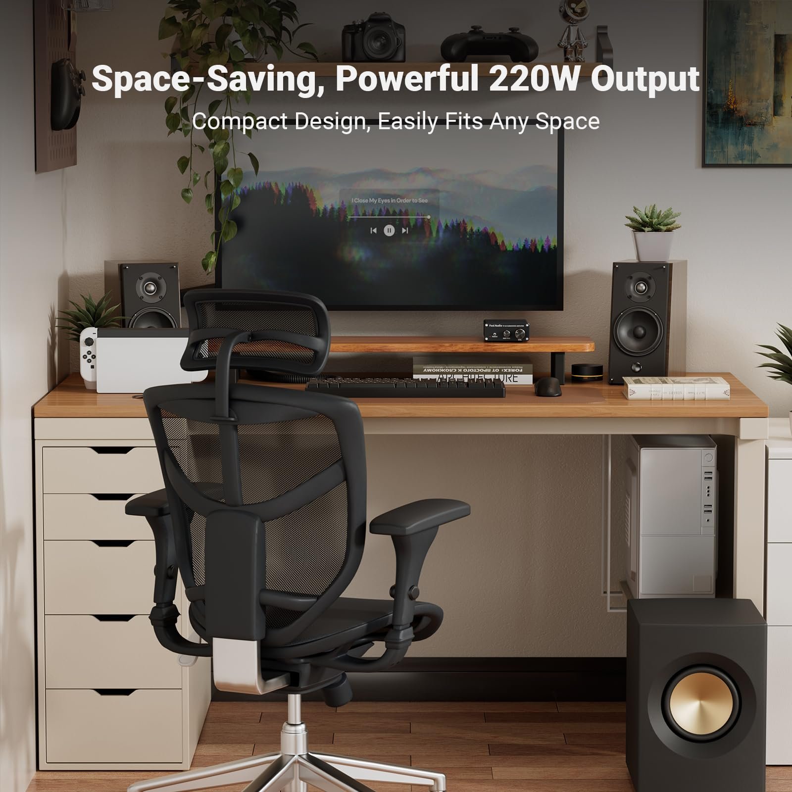 Fosi Audio TP-02 Subwoofer Amplifier Home Audio, Mini Bass Amp Mono Subwoofer Amp, with TDA7498E Chip 220W Volume and Frequency Control, for Powered Passive Subwoofers Bass Shakers - Image 8