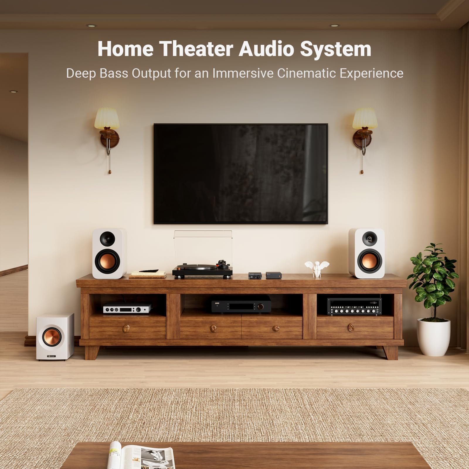 Fosi Audio TP-02 Subwoofer Amplifier Home Audio, Mini Bass Amp Mono Subwoofer Amp, with TDA7498E Chip 220W Volume and Frequency Control, for Powered Passive Subwoofers Bass Shakers - Image 9