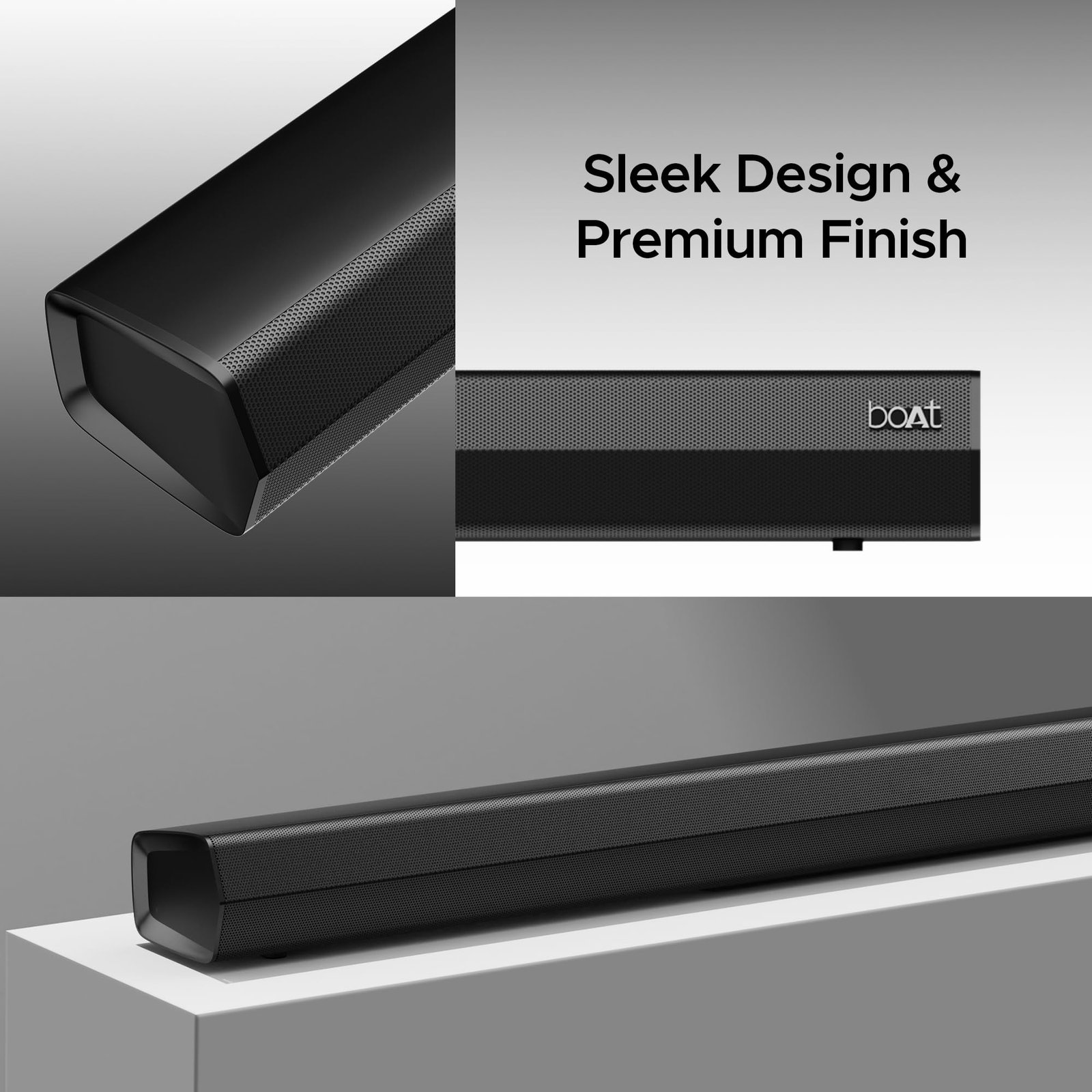 boAt Aavante Bar 3600/3500, 500W Signature Sound,5.1CH, Wall Mountable Design, Bass & Treble with Master Remote Control, Bluetooth Sound Bar, Home Theatre Soundbar Speaker (Premium Black) - Image 2