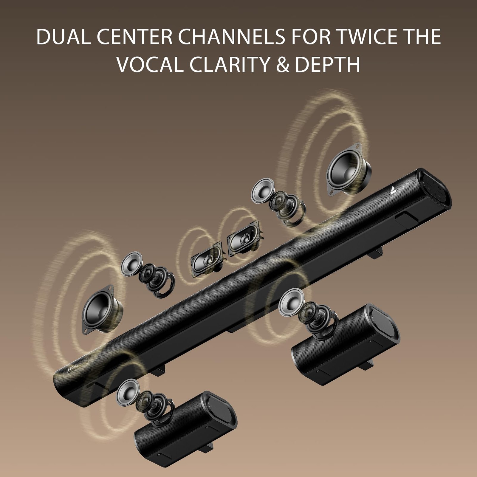 boAt Aavante Prime 5.1 5000DA (2025 Launch), Dolby Atmos, 500W, 5.1CH w/Wired Subwoofer & Wired Satellites, Multi Compatibility, Bluetooth Sound bar, Home Theatre Soundbar Speaker(Premium Black) - Image 6