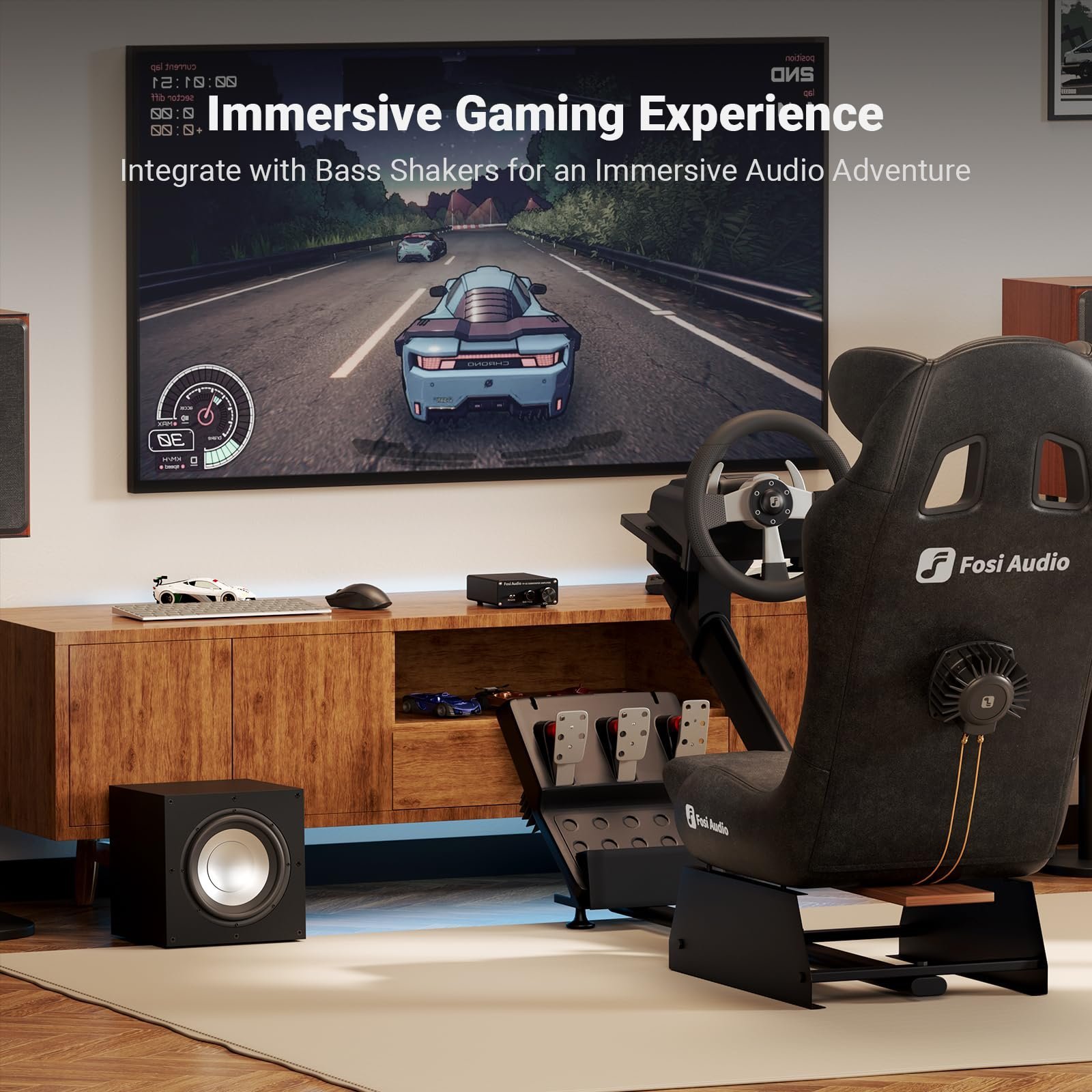 Fosi Audio TP-02 Subwoofer Amplifier Home Audio, Mini Bass Amp Mono Subwoofer Amp, with TDA7498E Chip 220W Volume and Frequency Control, for Powered Passive Subwoofers Bass Shakers - Image 6