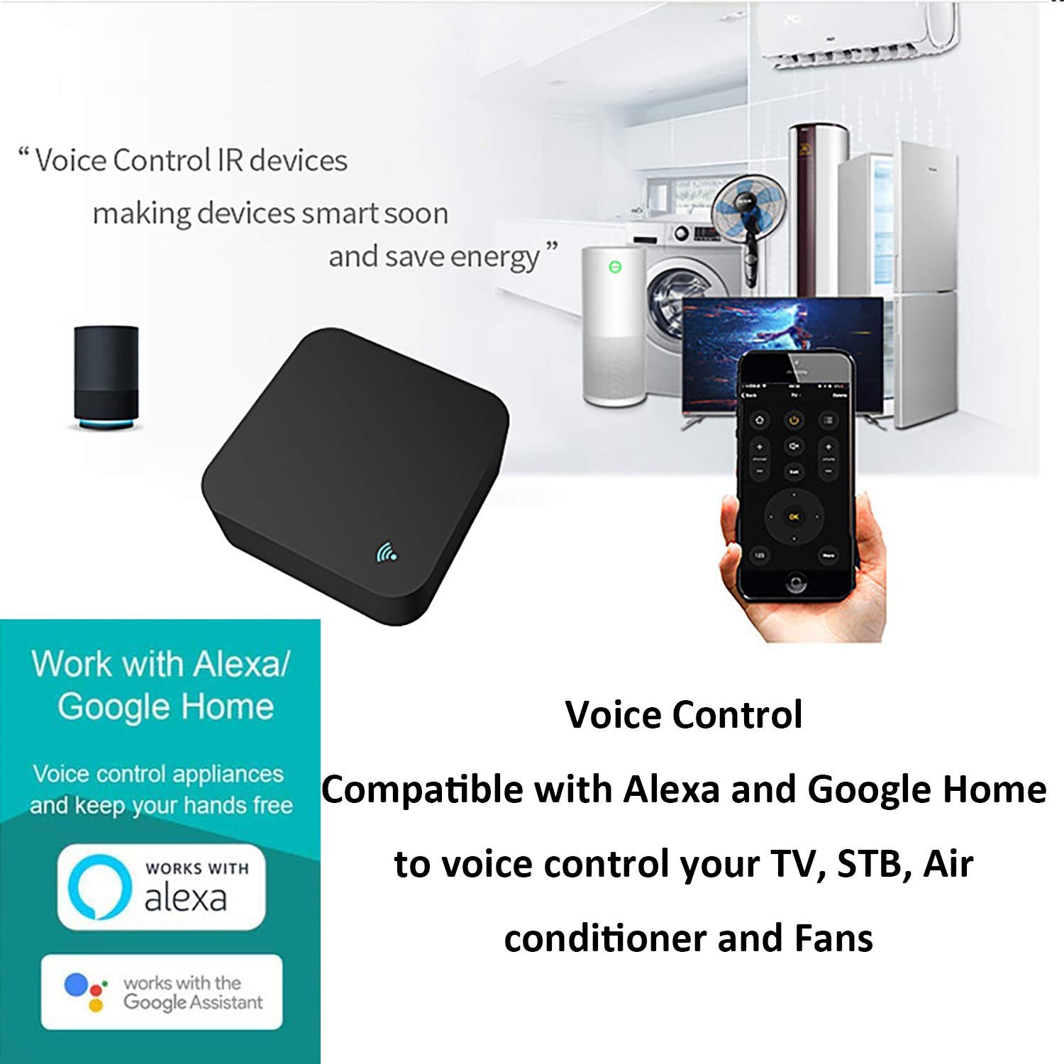 WiFi Smart Remote Controller Smart Home Infrared Universal Remote Blaster,One for All Control AC TV DVD CD AUD Air Conditioner SAT etc,No Hub Required Compatible with Alexa and Google Home(IR) - Image 4
