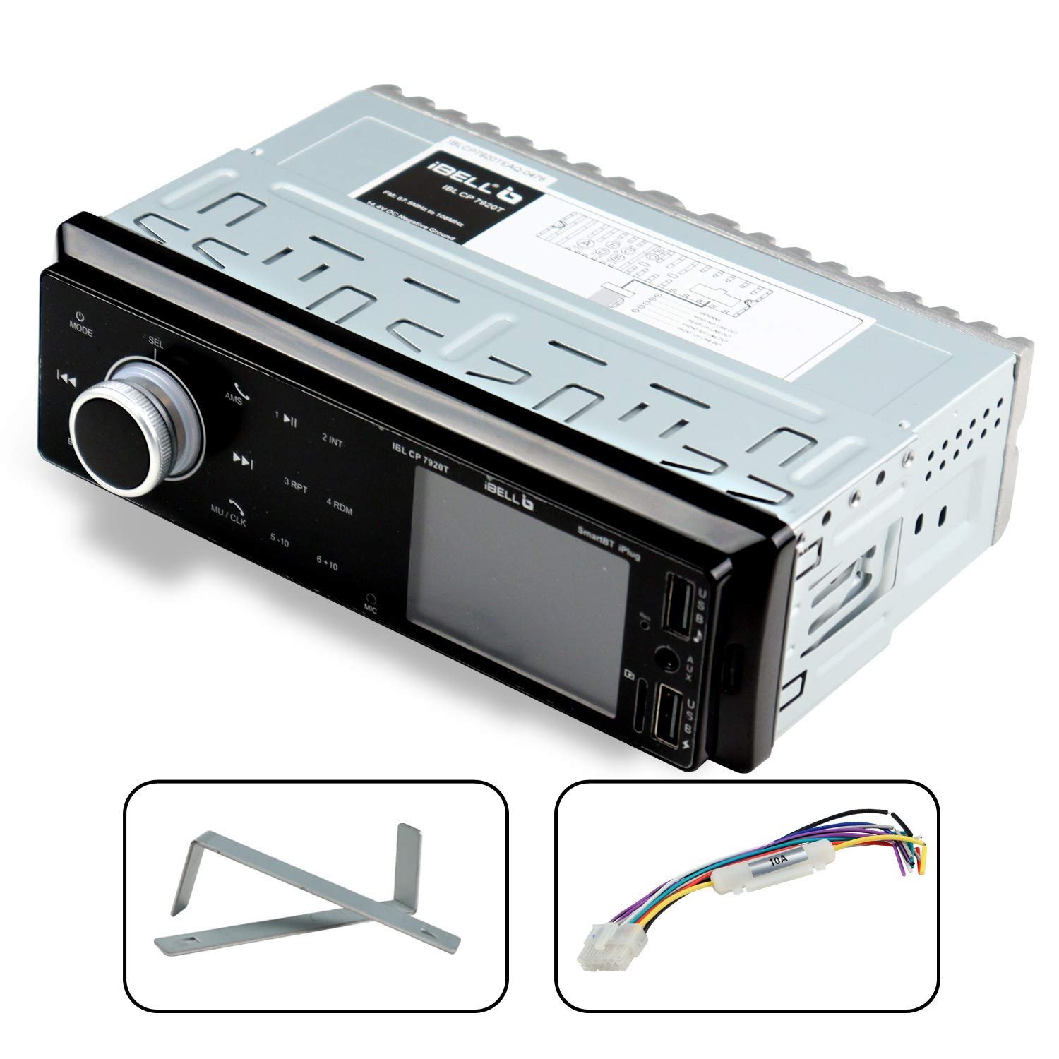 IBELL CP7920T Car Audio System with 2 Year Warranty, Bluetooth, Dual USB, AUX, SD Card, FM Radio, 140W Car Audio Player, LCD Display,1 DIN Music System, Voice Assistant (Black) - Image 6