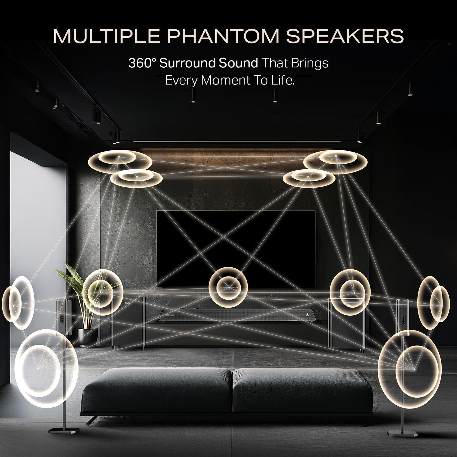 boAt Aavante 5.2.4 Prime 6250DA (2025 Launch), Dolby Atmos, 625W, 5.2.4CH(Dual Subwoofers & Wireless Satellites),Multi Connectivity, Bluetooth Sound bar, Home Theatre Soundbar Speaker (Premium Black) - Image 6