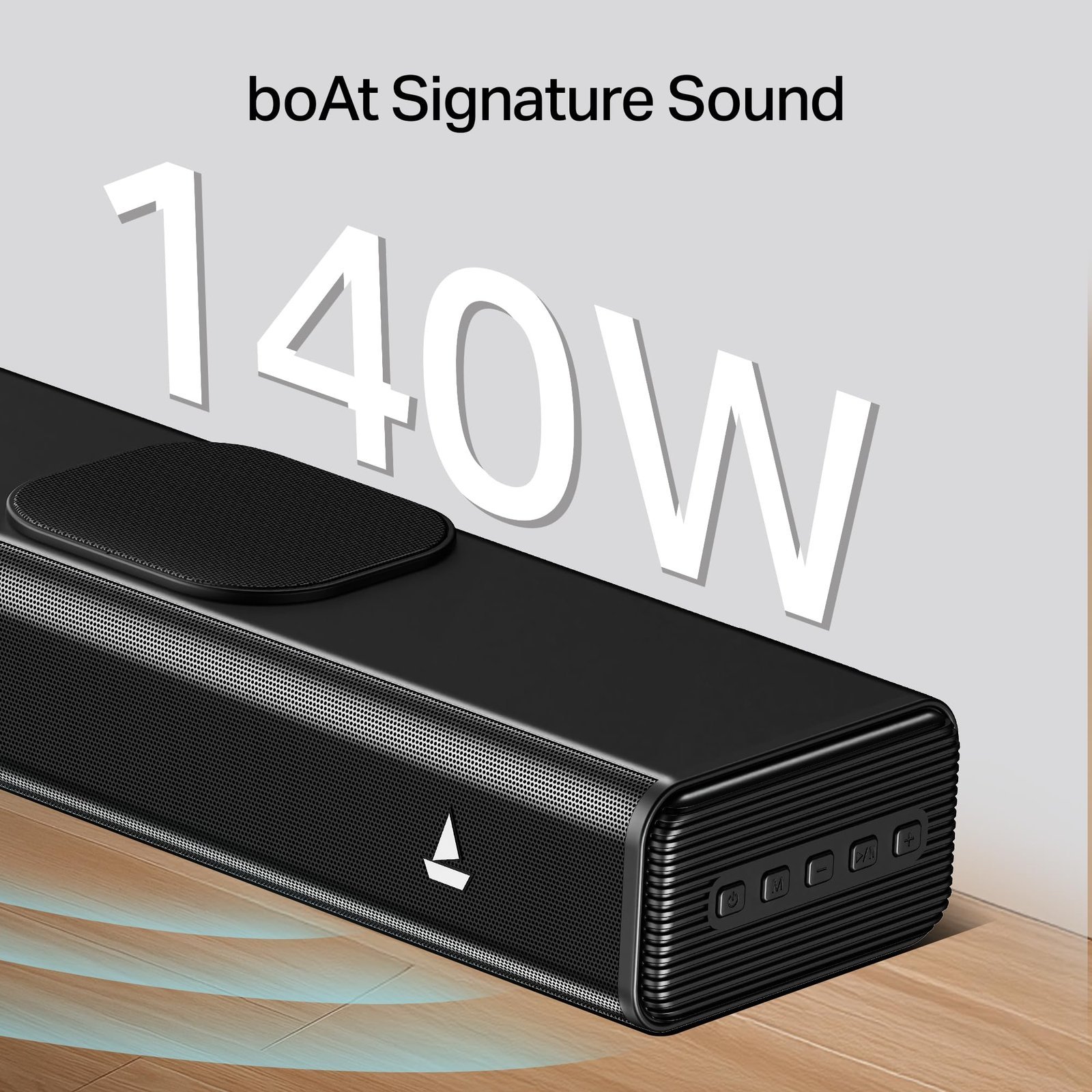 boAt (2025 Launch Aavante 2.2 1400, 140W Signature Sound Built-in Subwoofer, 2.2CH, Multiple Ports, EQ Modes, Remote Control, Bluetooth Sound bar, Home Theatre Soundbar Speaker (Premium Black) - Image 6
