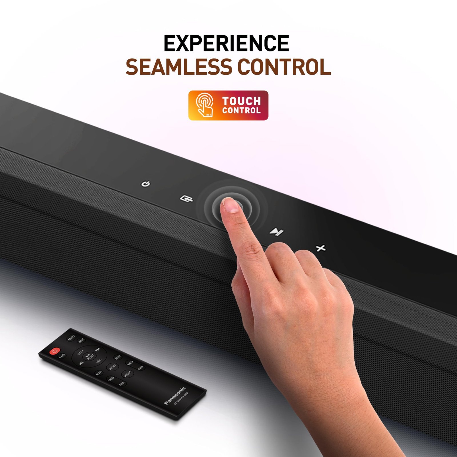 Panasonic 600W 5.1 Ch Sound Bar with 3D Surround Sound Speaker System, Dolby Digital Plus Touch Control,BT 5.3, USB,HDMI ARC,Optical,Aux with Remote Control (SC-HTS600GWK, Black) - Image 6