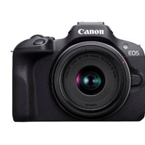 Canon EOS R100 24.1 MP Mirrorless Camera (Black) with RF-S18-45mm f/4.5-6.3 is STM Optical Zoom Lens | 4k Video