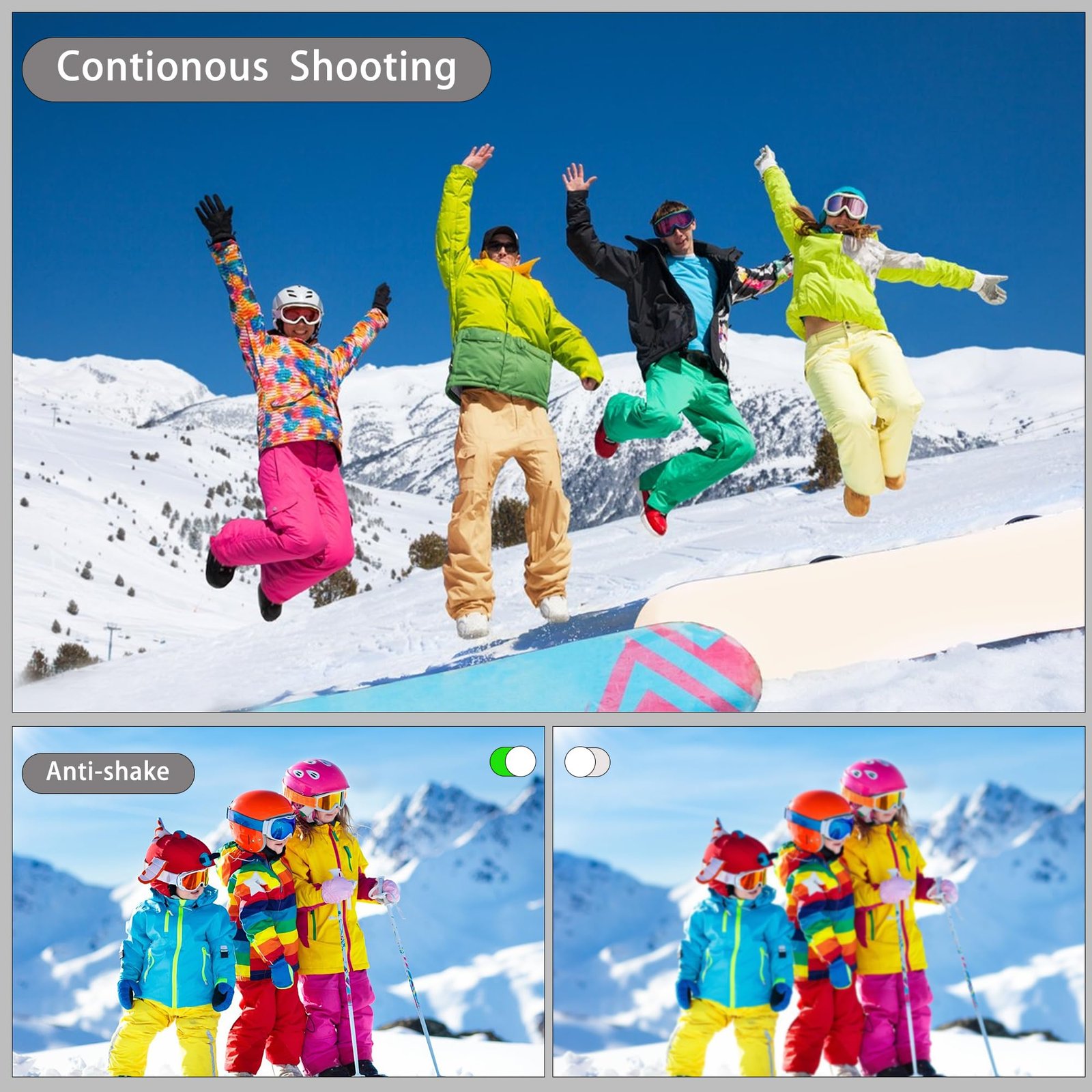 Focusify Digital Camera, 4K Ultra HD Cameras for Photography, Digital Point and Shoot Camera with 56Mp Autofocus 20X Zoom Anti Shake, Video Camera with 32GB SD Card for Kids, Teens, Beginners(Black) - Image 5