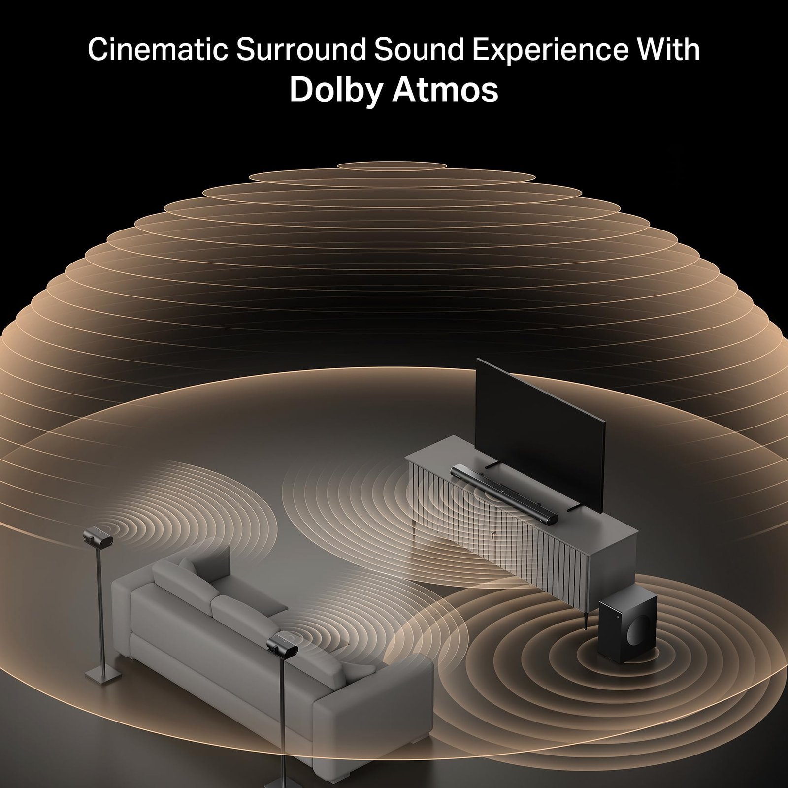 boAt Aavante Prime 5.1 5000DA (2025 Launch), Dolby Atmos, 500W, 5.1CH w/Wired Subwoofer & Wired Satellites, Multi Compatibility, Bluetooth Sound bar, Home Theatre Soundbar Speaker(Premium Black) - Image 7