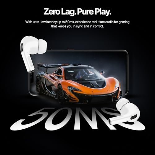 Fire-Boltt Aero TWS Earbuds Custom EQ, Wireless Bluetooth 5.4, Music & App Support, 50H Playtime, Fast Charging Case, 50ms Low Latency for Gaming, Touch Controls, IPX4 Waterproof, Clear Calls - White - Image 5