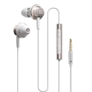 Portronics Conch Sigma A in Ear 3.5mm Aux Wired Earphones with in Line HD Mic & Magnetic Earbuds, Powerful Audio, 14.2mm Driver, Anti Tangle Wire, in line Controls, Wide Compatibility(White)