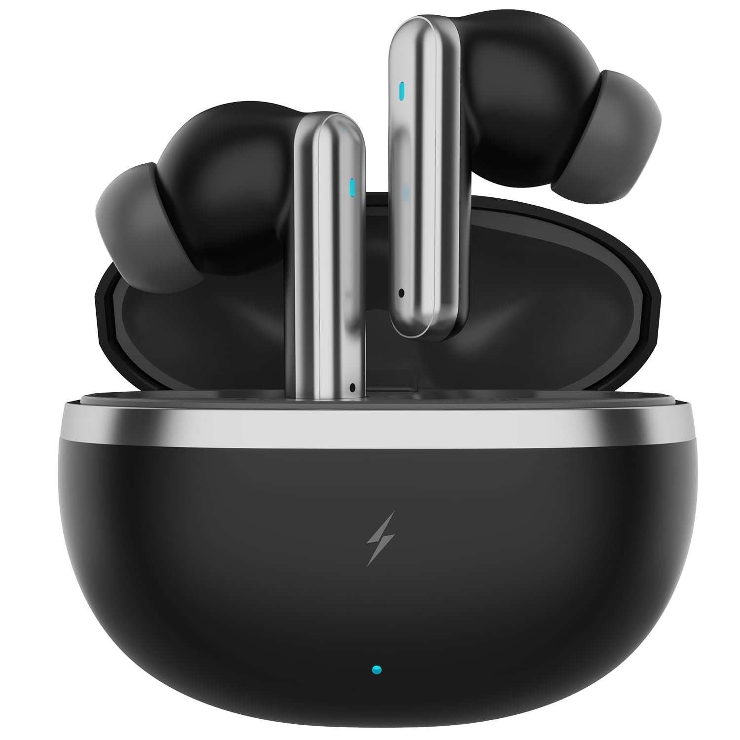 Fire-Boltt Newly Launched Aero Luxe TWS Earbuds with Custom EQ, Bluetooth 5.4 Wireless Earphones, 50H Playtime, Fast Charging Case, 50ms Low-Latency Gaming & Touch Controls Midnight Black