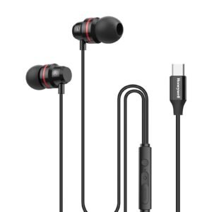 Honeywell Suono P60 Wired Earphones with Built in Mic, 10mm*2 Drivers, Passive Noice Cancellation, Deep Bass & Clear Sound, Ultra HD Mic Quality, Type C Compatible, Voice Assistant Enabled, 1.2 Mtr