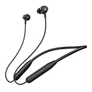 Boat 2025 Launch Rockerz 113, 40H Battery, Dual Pair, Fast Charge, ENx Tech, Stream Ad Free Music via App Support, Magnetic Buds, Bluetooth Neckband, Wireless with Mic in Ear Earphones (Active Black)