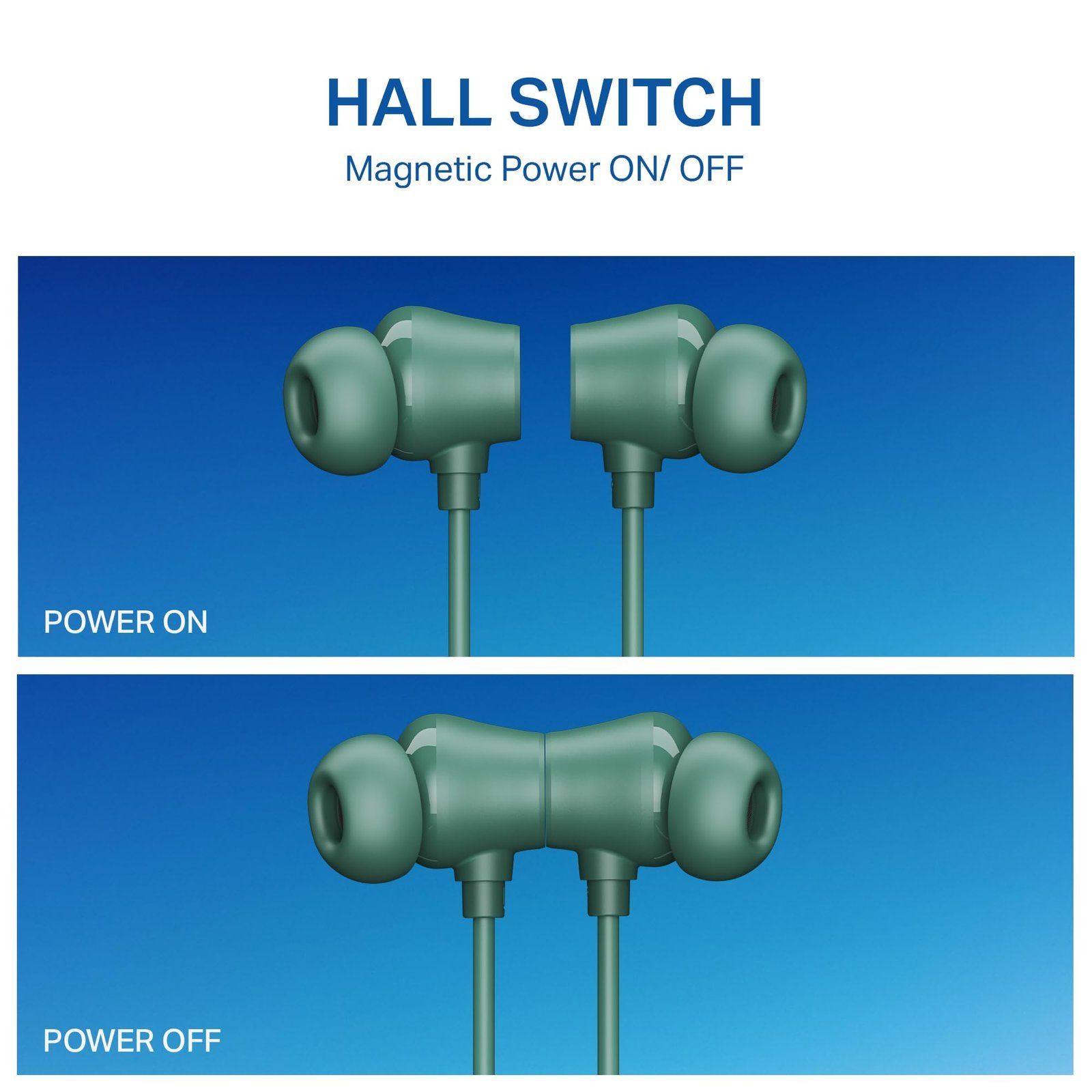 boAt 2025 Launch Rockerz 301 ANC, (~30dB) ANC, 13mm Drivers,ENx, 40ms Low Latency,Hall Switch,40H Battery, Stream Ad Free Music via App Support, Bluetooth Neckband, Wireless with Mic Earphones (Green) - Image 5