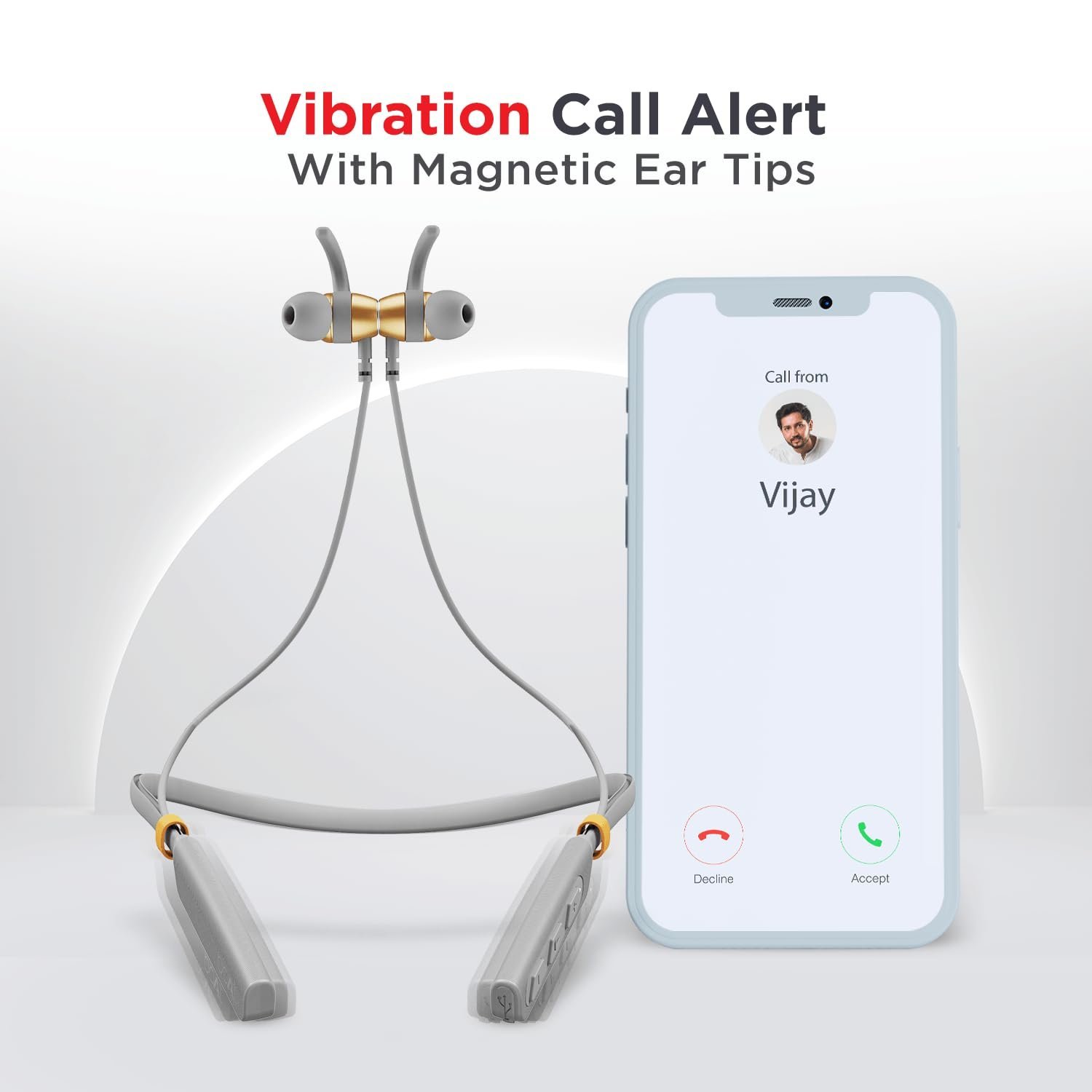 Boat Rockerz 235 Pro Wireless Bluetooth Neckband in Ear Earphone, Upto 20 hrs of Playtime, Beast Mode, Low Latency, IPX5 Water & Sweat Resistance, ENx Technology, Bluetooth v5.2(Ash Grey) - Image 5