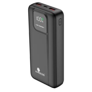 Kratos 20000mAh 35W Turbo Fast Charging Power Bank | Dual Output | PD + QC Compatible | Two-Way Fast Charging | for MacBook Air, iPhone, Samsung, Android & More (Black)