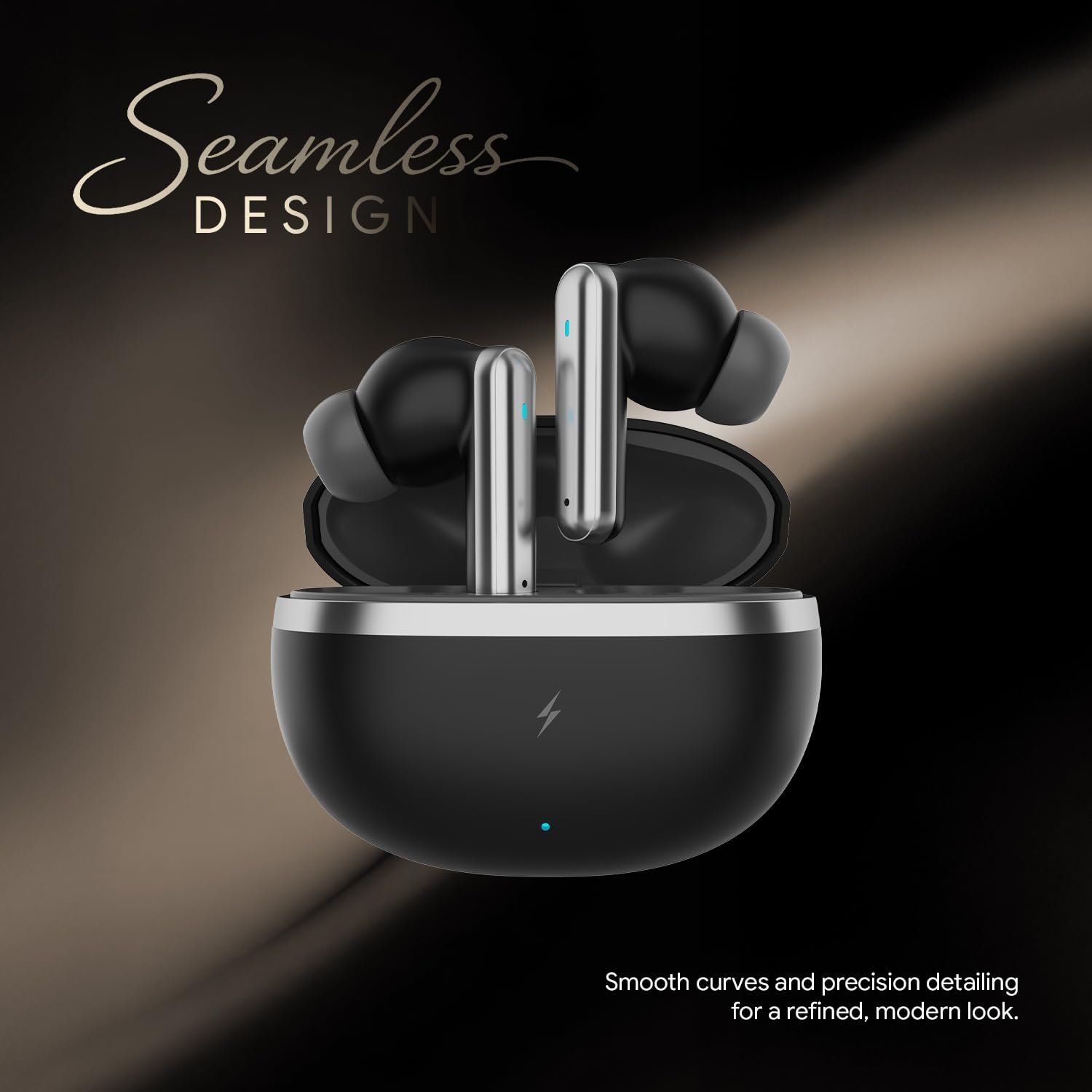 Fire-Boltt Newly Launched Aero Luxe TWS Earbuds with Custom EQ, Bluetooth 5.4 Wireless Earphones, 50H Playtime, Fast Charging Case, 50ms Low-Latency Gaming & Touch Controls Midnight Black - Image 11