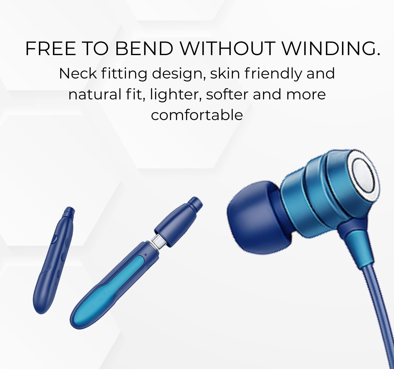 Original for Boat Nirvana 700 ANC Wireless Neckband Earphones, 30dB Active Noise Cancellation, 700H Playtime, Magnetic On/Off, Spatial Audio, AI ENx Mic, Fast Charging (Navy Blue) - Image 2