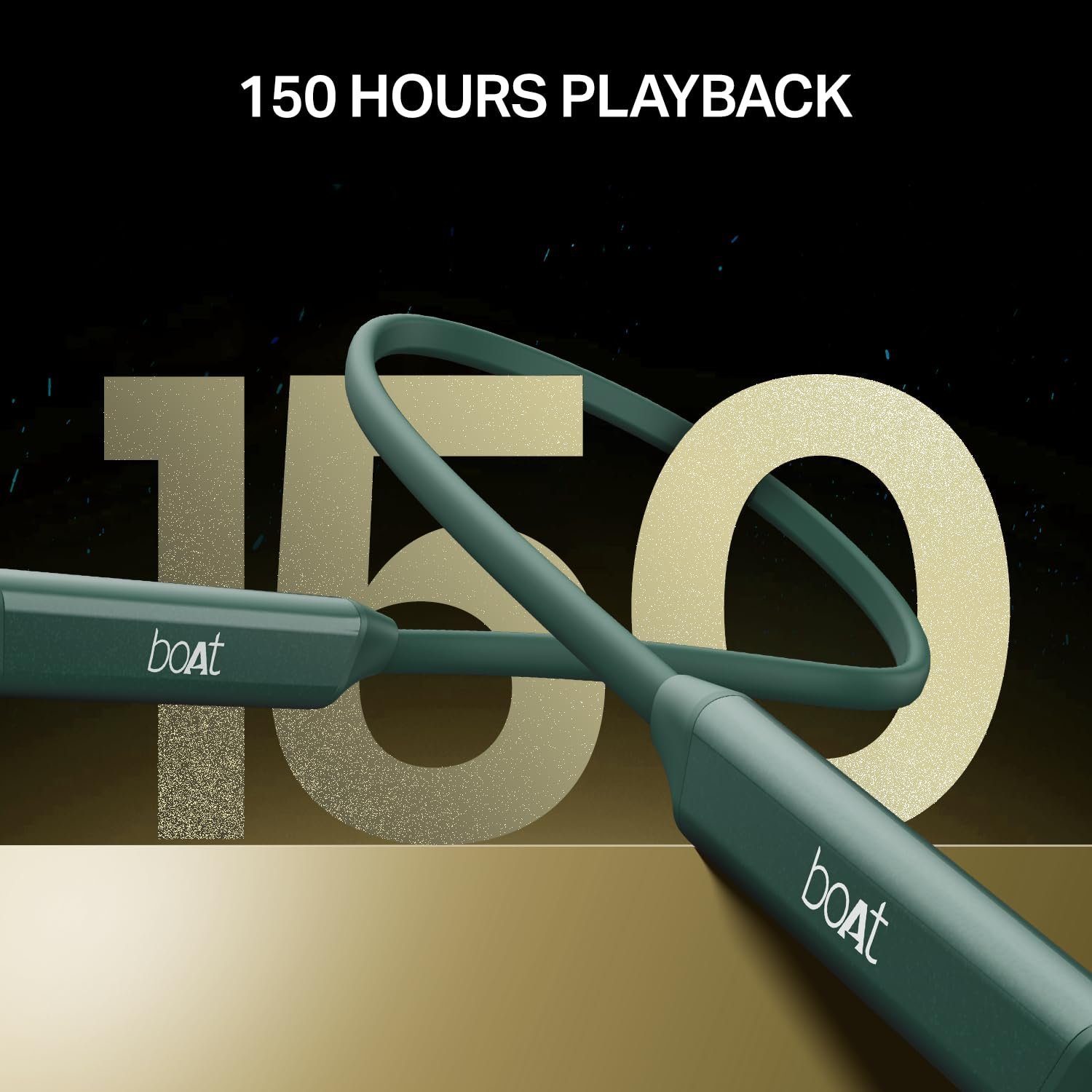 Boat 2025 Launch Rockerz Trinity Grande, 150H Battery, Hi Res Audio by LDAC, Dual Pair, ENx Tech, Stream Ad Free Music via App Support, Bluetooth Neckband, Wireless with Mic Earphones (Green) - Image 7