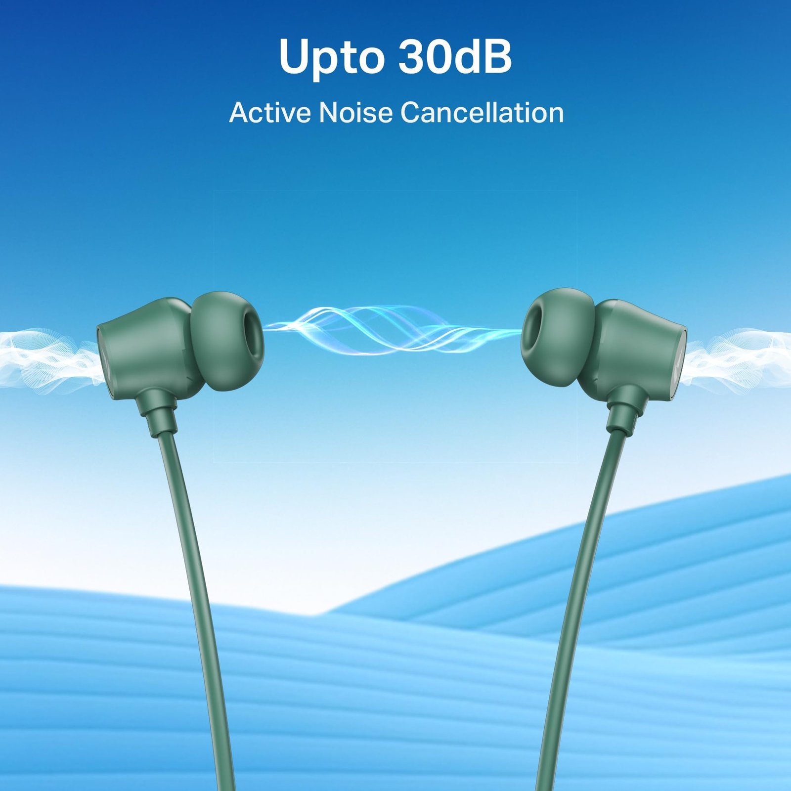 boAt 2025 Launch Rockerz 301 ANC, (~30dB) ANC, 13mm Drivers,ENx, 40ms Low Latency,Hall Switch,40H Battery, Stream Ad Free Music via App Support, Bluetooth Neckband, Wireless with Mic Earphones (Green) - Image 9