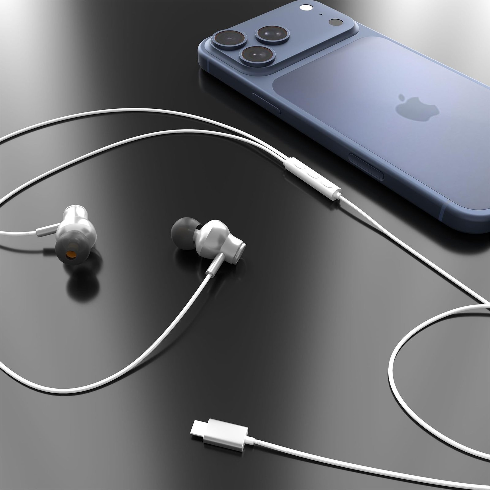 Kratos Tune V6 C Type Earphones Wired, 13mm Bass Drivers Earphone, Inline Control Type c Headphones with Mic, Comfort Fit Type c Earphone with Volume Control,Metallic C pin Earphones (White) - Image 7