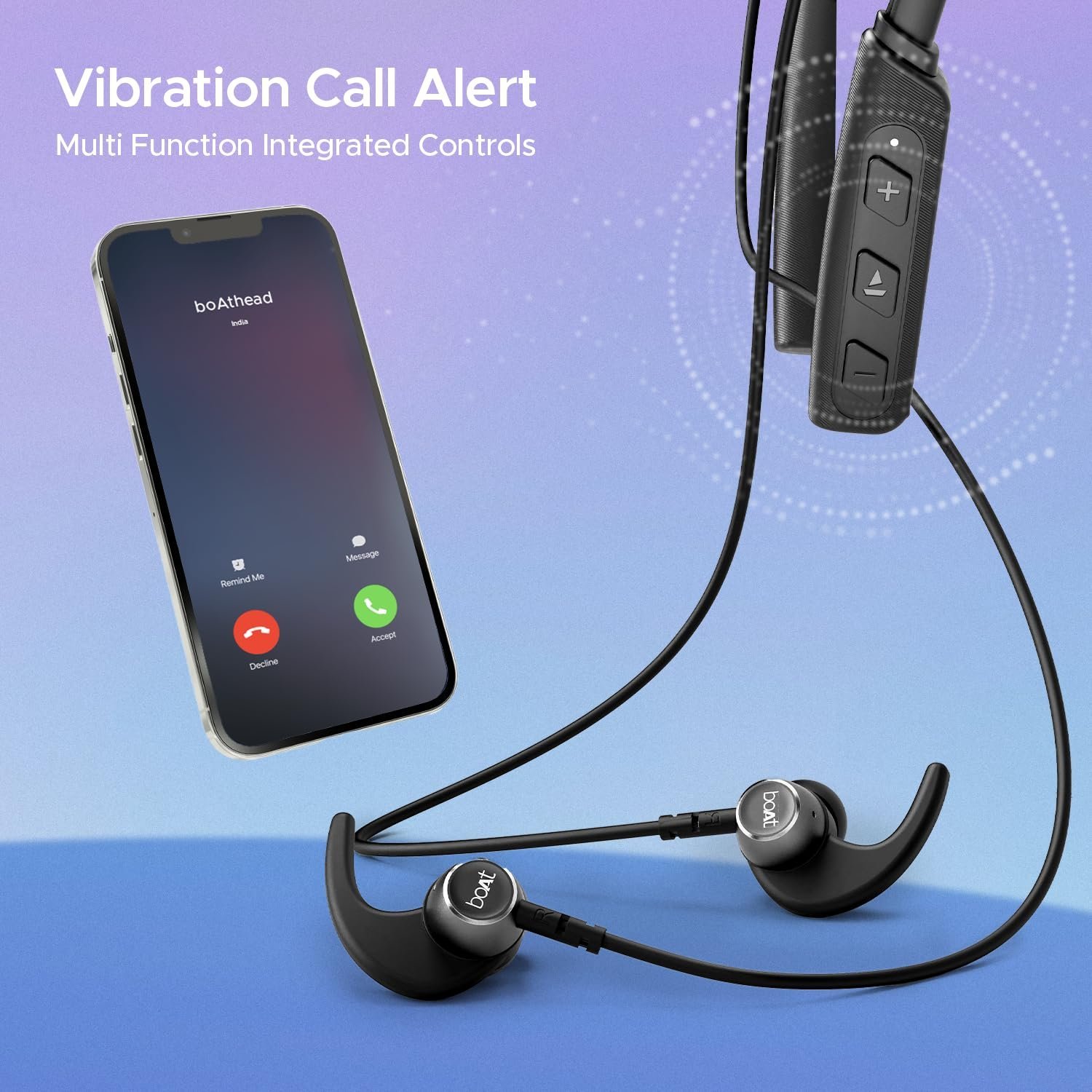 Boat Rockerz 238 Pro, 20H Battery, ENx, Beast Mode, Vibration Alert, ASAP Charge, Dual Pairing, Bluetooth Neckband, Wireless with Mic Earphones (Active Black) - Image 2